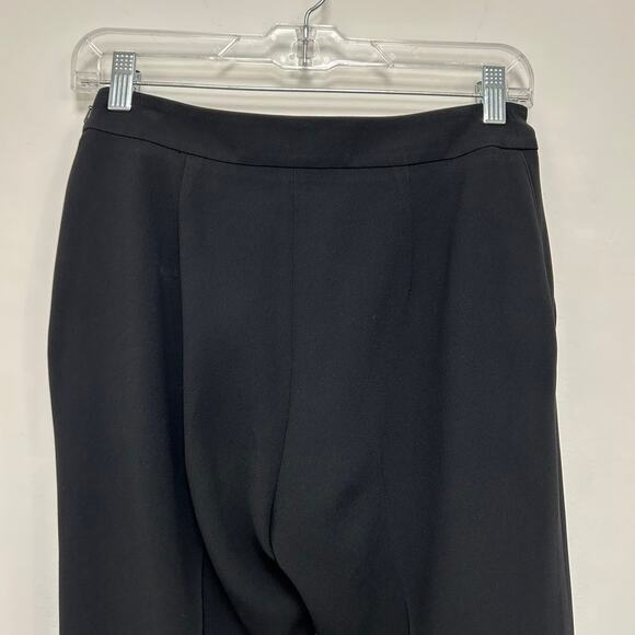 MaxMara Black High Waist Slit Hem Triacetate Pants Womens US 6 - Picture 6 of 7